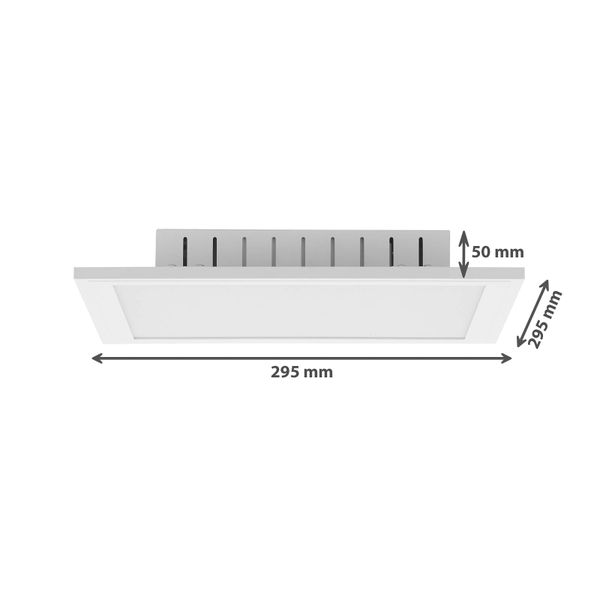 Briloner LED panel Colour 29, 5 x 29, 5 cm diaľkové ovládanie, Obývacia izba / jedáleň, plast, kov, 18W, P: 29.5 cm, L: 29.5 cm, K: 5cm