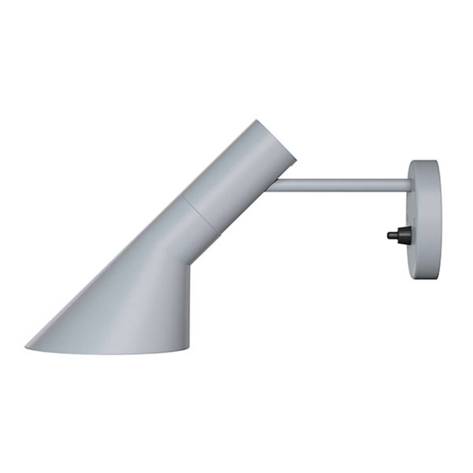 Louis Poulsen AJ - nástenná lampa, svetlosivá, Obývacia izba / jedáleň, oceľ, E14, 20W, K: 18cm