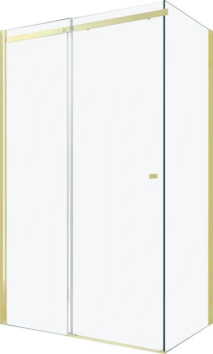 MEXEN/S - OMEGA sprchovací kút 110x100 cm, transparent, zlatá 825-110-100-50-00