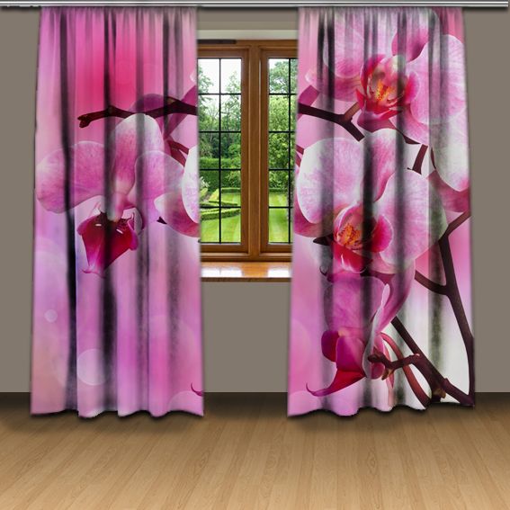 Závesy Orchidea (Rozmer: 140x250, Materiál: Interlock)