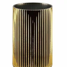 Sklenená váza Serenite 17,5 cm čierna/zlatá