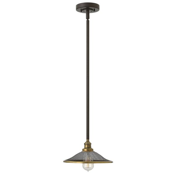 HINKLEY Závesná lampa Rigby 1-plameňová, Obývacia izba / jedáleň, kov, sklo, E27, 100W, K: 25.4cm