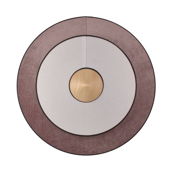 Forestier Cymbal S nástenné LED svietidlo ružové, Obývacia izba / jedáleň, kov, zamat, ľan, 18W