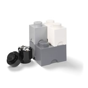 Set 4 plastových úložných škatúľ LEGO®, 25 x 25 x 33 cm