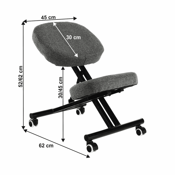 Ergonomická kľakačka, sivohnedá Taupe/čierna, KILIAN