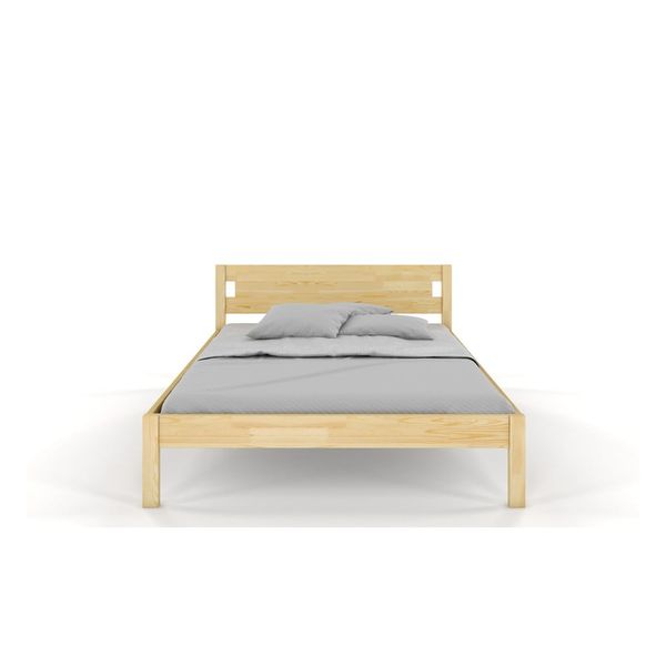 Dvojlôžková posteľ z borovicového dreva 140x200 cm v prírodnej farbe Laxbaken - Skandica