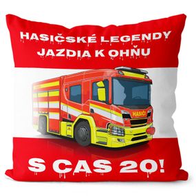 Vankúš Hasičské legendy – CAS 20 (Velikost: 40 x 40 cm)