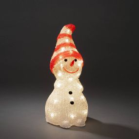 Konstsmide Christmas Svietiaca LED figúrka Snehuliak do exteriéru, IP44, akryl, 0.03W, L: 14.5 cm, K: 32cm