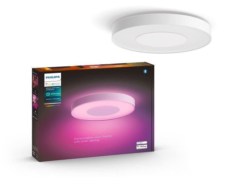 Philips Hue 41168/31 / P9 LED kúpeľňové stropné svietidlo Xamento L 1x52,5W | 3700lm | 2200-6500K | RGB - stmievateľné, Bluetooth, White and color Ambiance, biela