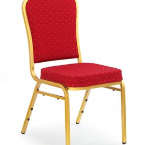 Jedálenská stolička K66 - bordová / zlatá