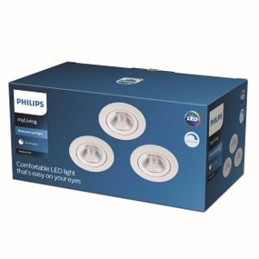 Philips Sparkle LED SL261 Zápustné svietidlo kruhové 5,5W/350lm 85mm 2700K biela 3-set