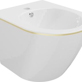 MEXEN - Lena bidet závesný, biela/zlatá linka 35224805