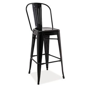 Barová stolička Loft H-1 (čierna)