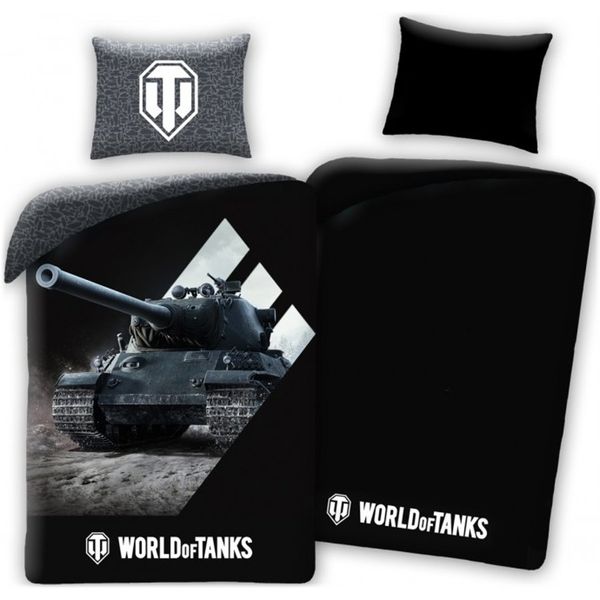 Halantex · Bavlnené posteľné obliečky World of Tanks - so svietiacim efektom - 100% bavlna - 70 x 90 cm + 140 x 200 cm