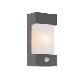 Buiten wandlamp donkergrijs IP54 bewegingssensor - Tide