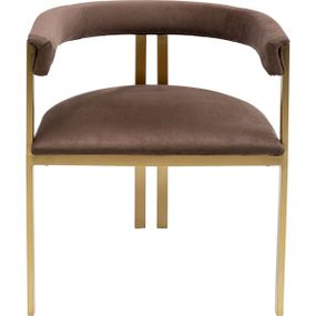 KARE Design Hnědá polstrovaná jídelní židle Paris