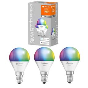 SADA 3x LED RGBW Stmievateľná žiarovka SMART+ E14/5W/230V 2700K-6500K - Ledvance