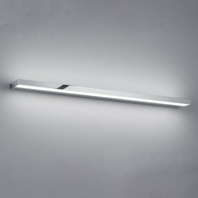 Helestra Slate nástenné LED svietidlo chróm, 90 cm, Kúpeľňa, hliník, satinovaný akryl, 20W, L: 90 cm, K: 2.5cm