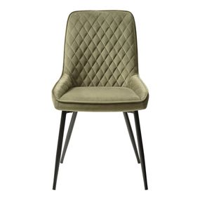 Zelená zamatová jedálenská stolička Milton – Unique Furniture