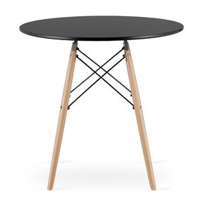 Jedálenský stôl TODI 80 cm - buk/čierna
