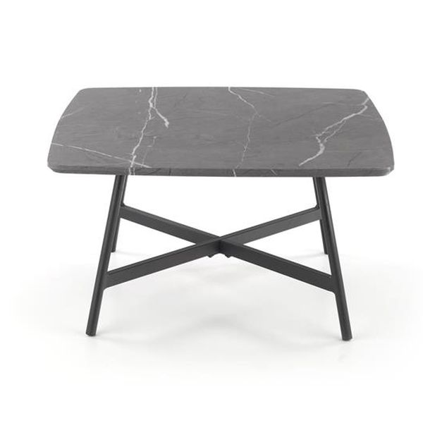 Halmar FERRARA konferenčný stolík doska - šedý mramor, konštrukcia - čierna