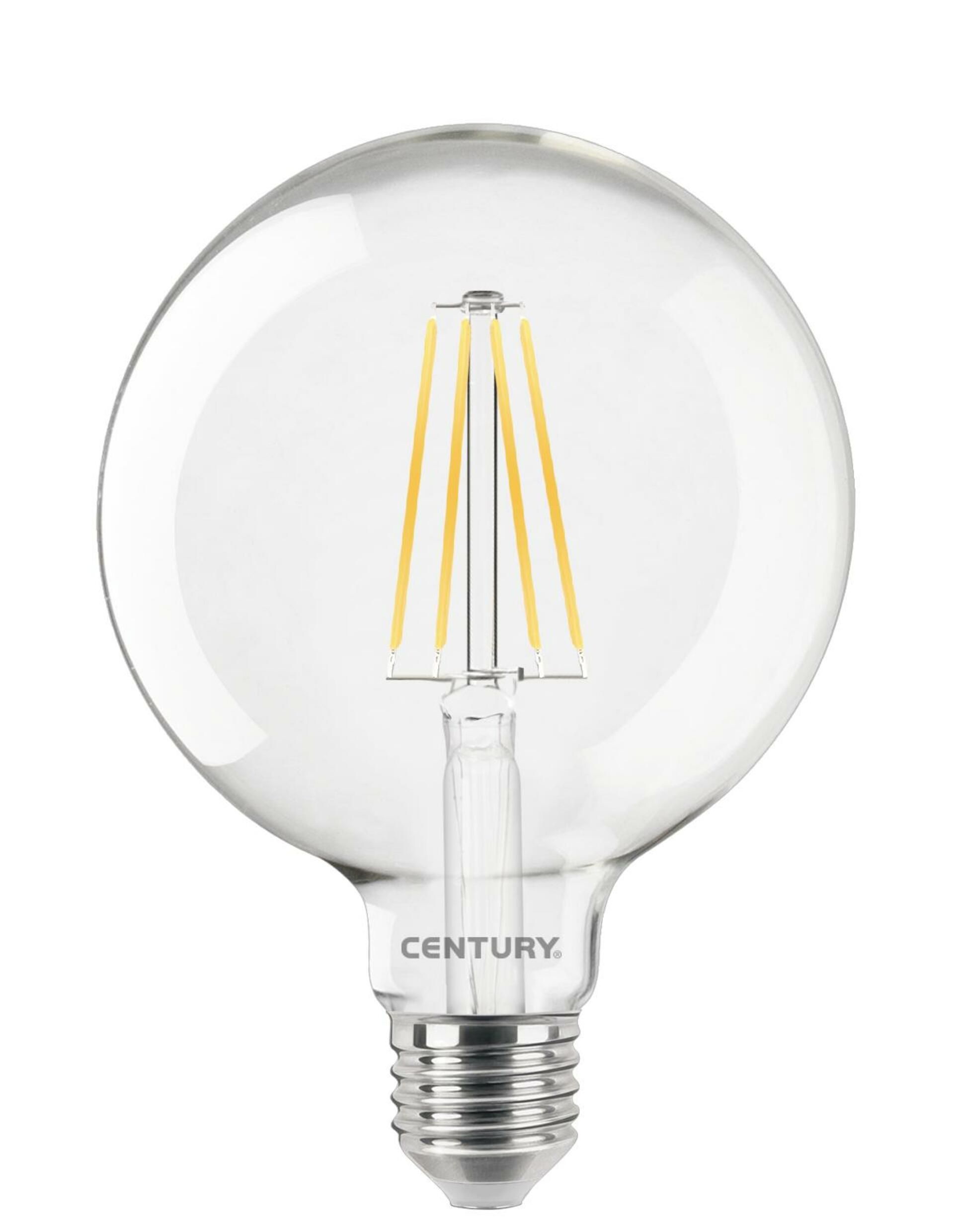 CENTURY LED FILAMENT GLOBE 95mm ČIRÁ 8W E27 2700K 1055Lm 360d 95x140mm IP20 CEN ING95-082727