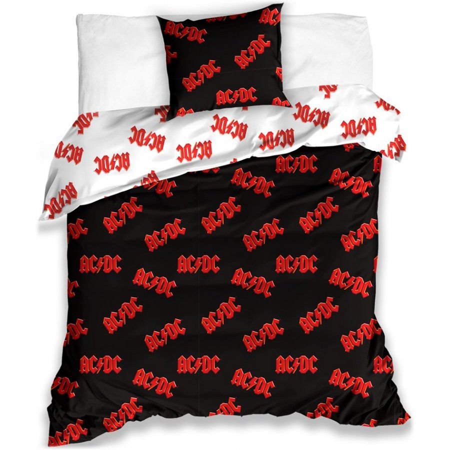 Carbotex · Saténové posteľné obliečky AC/DC - 100% bavlna - 70x90 cm + 140x200 cm