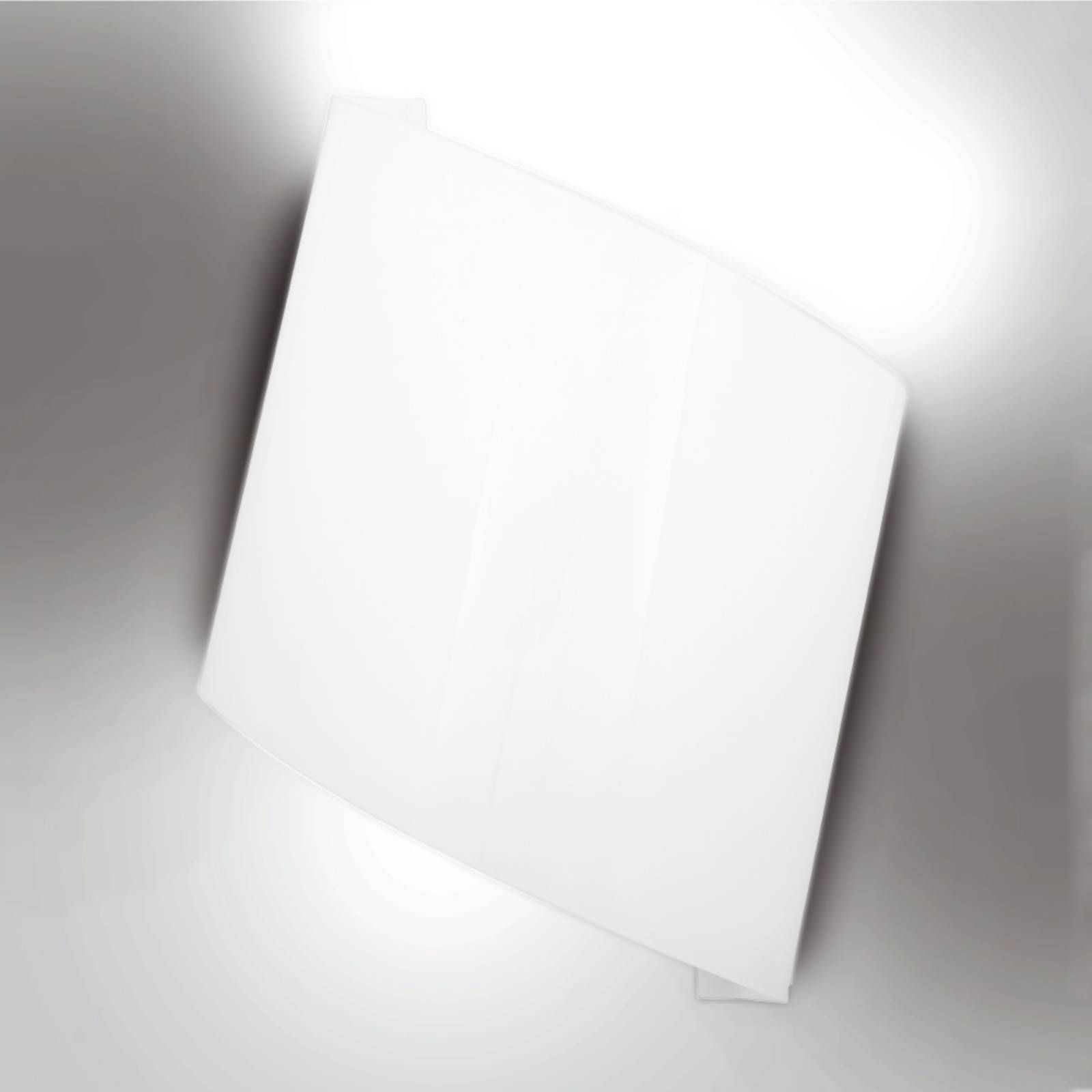 Lam Biele nástenné svietidlo Flag, Obývacia izba / jedáleň, sklo, E27, 60W, L: 24 cm, K: 26cm