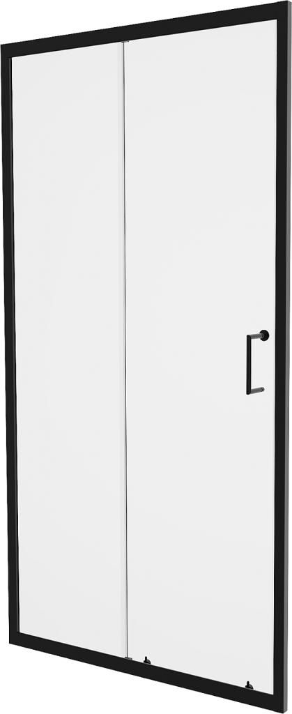 MEXEN - Apia posuvné sprchové dvere 145 cm, transparent, čierne 845-145-000-70-00