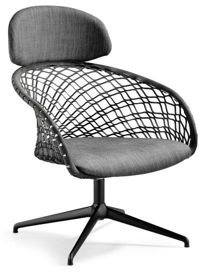MIDJ - Otočná stolička P47 s opierkou hlavy