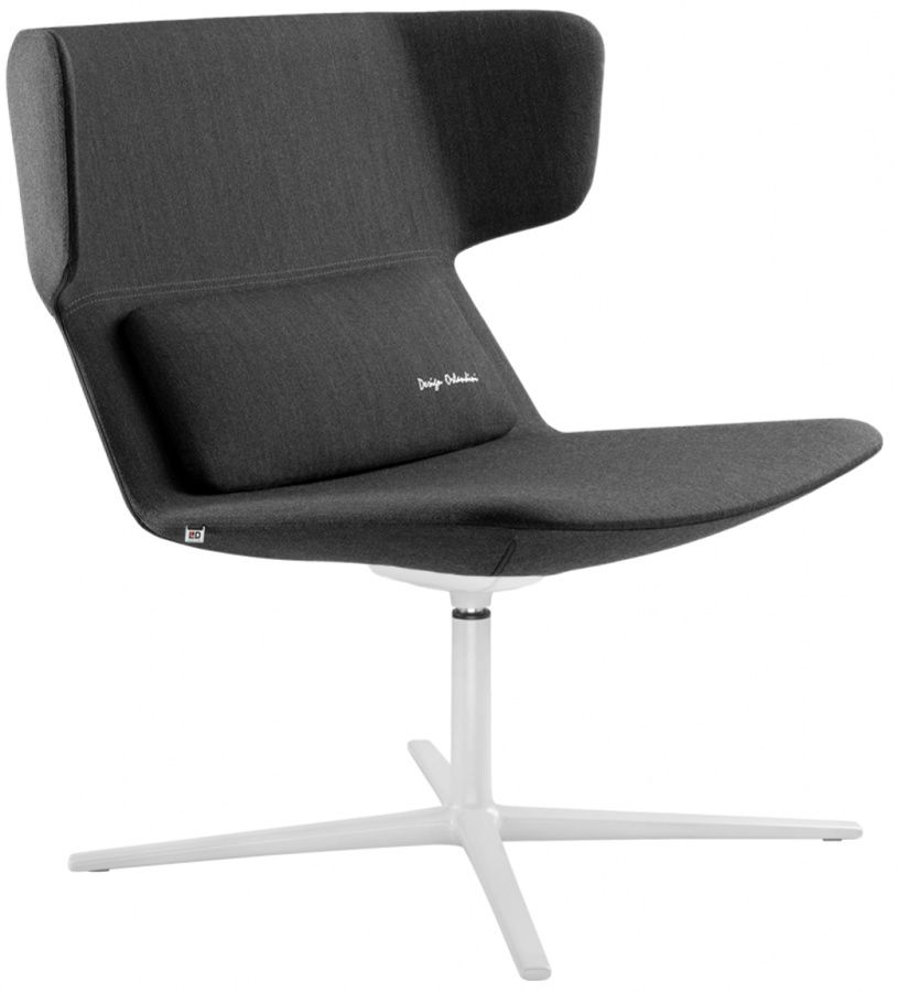 LD SEATING Dizajnové kreslo FLEXI LOUNGE, FL-L-N0, biela podnož