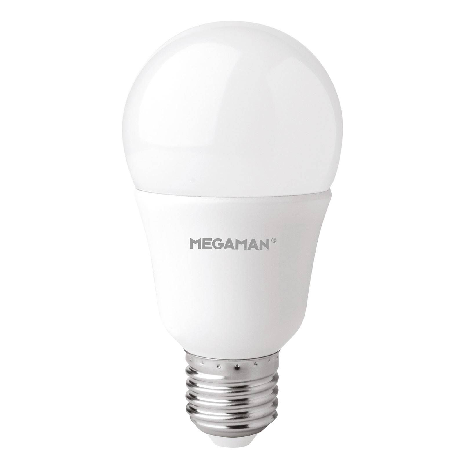 Megaman LED žiarovka E27 A60 11 W opál, teplá biela, E27, 11W, Energialuokka: F, P: 11.7 cm