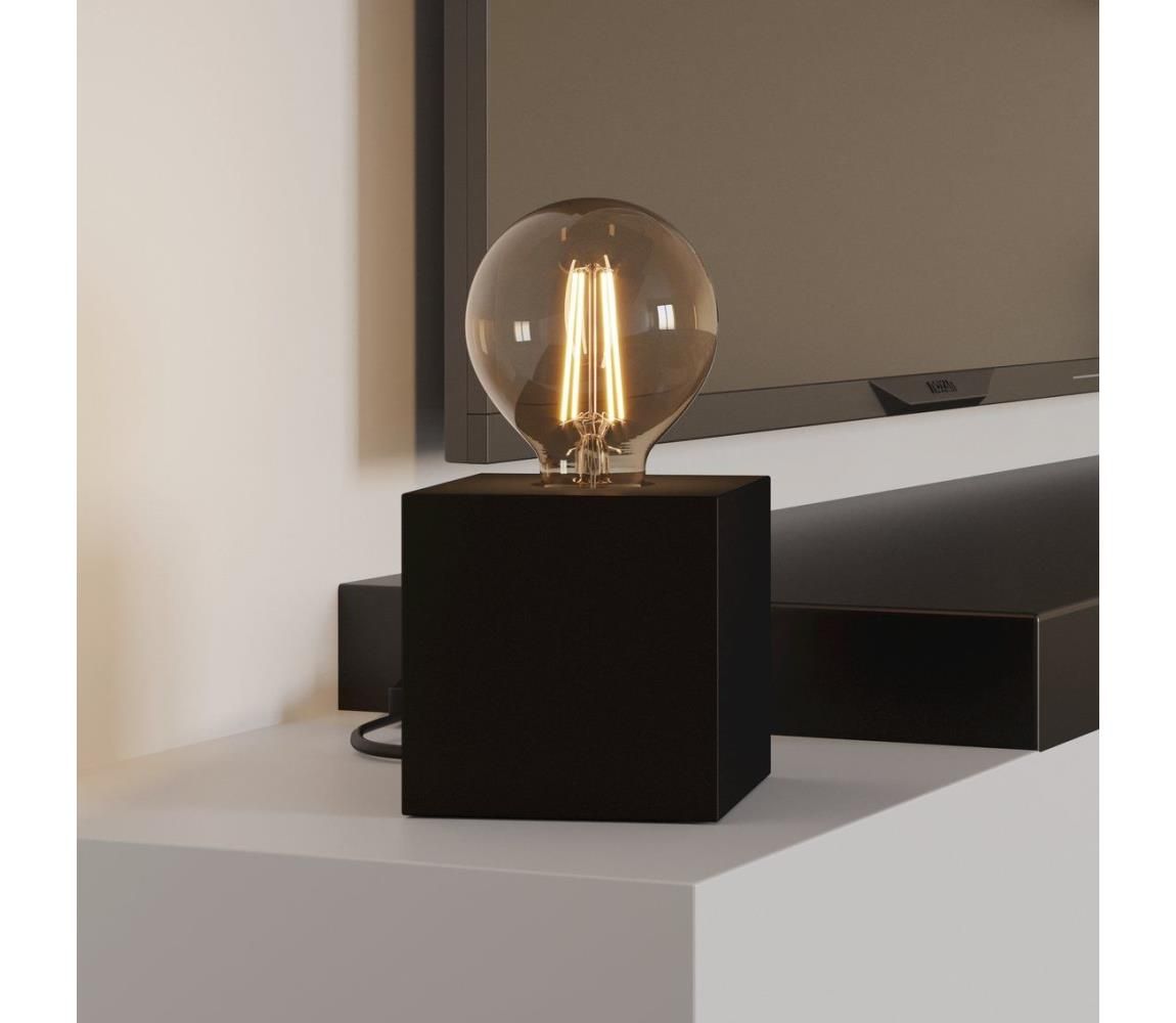 Eglo 43549 - Stolná lampa PRESTWICK 1xE27/40W/230V čierna