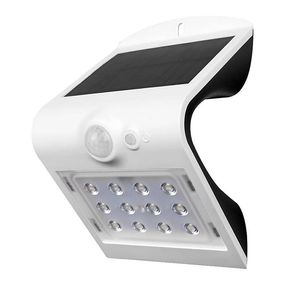 LED Solárne nástenné svietidlo so senzorom LED/1.5W/3,7V IP65 biela