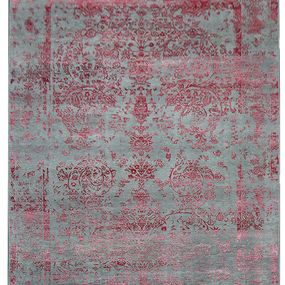 Diamond Carpets koberce Ručne viazaný kusový koberec Diamond DC-JK ROUND Silver / pink - 365x550 cm