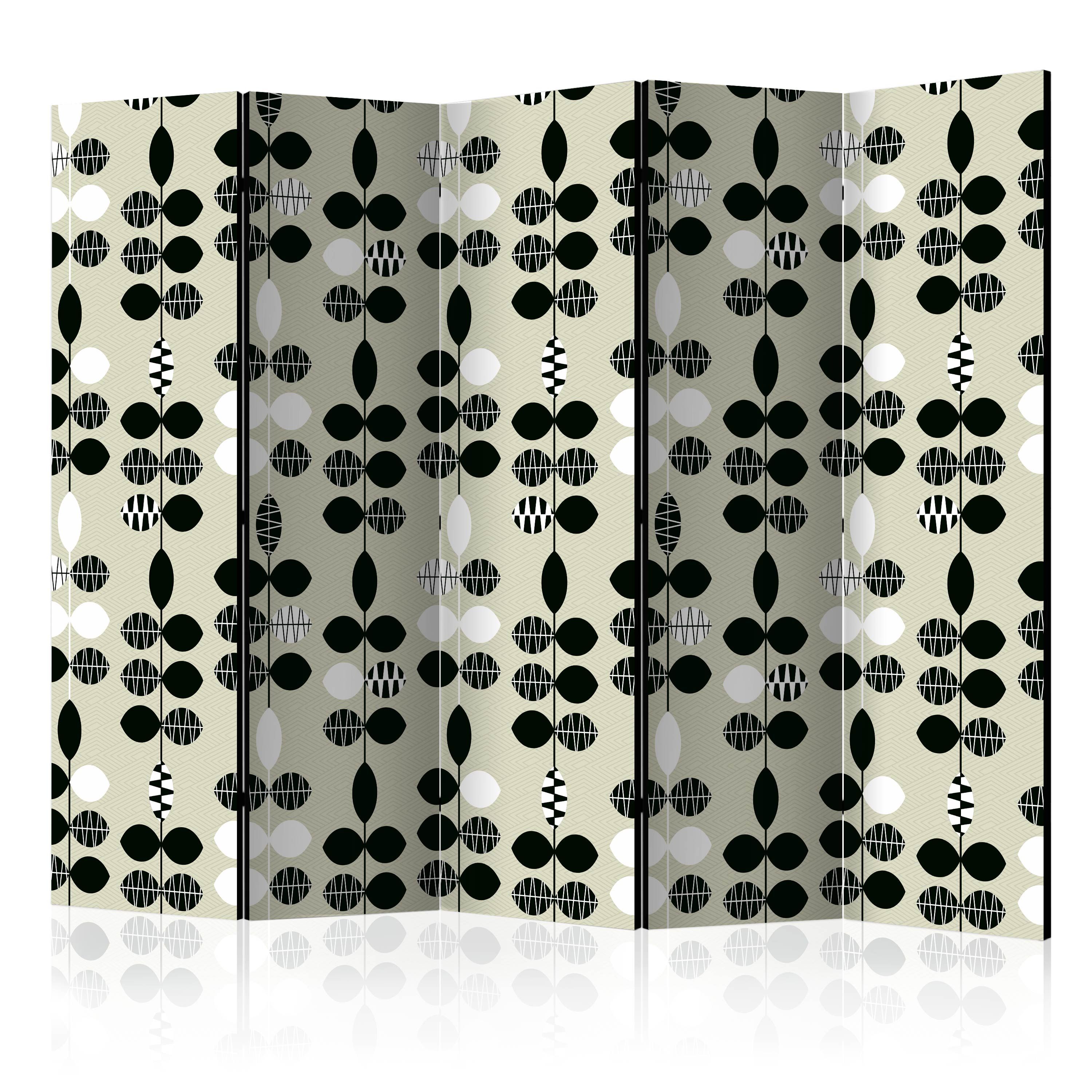 Artgeist Paraván - Black and White Dots [Room Dividers]