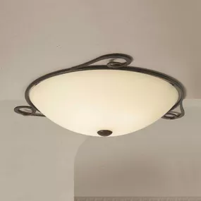 Lam Vidiecke stropné svietidlo Luca okrúhle, 60 cm, Obývacia izba / jedáleň, kov, sklo, E27, 60W