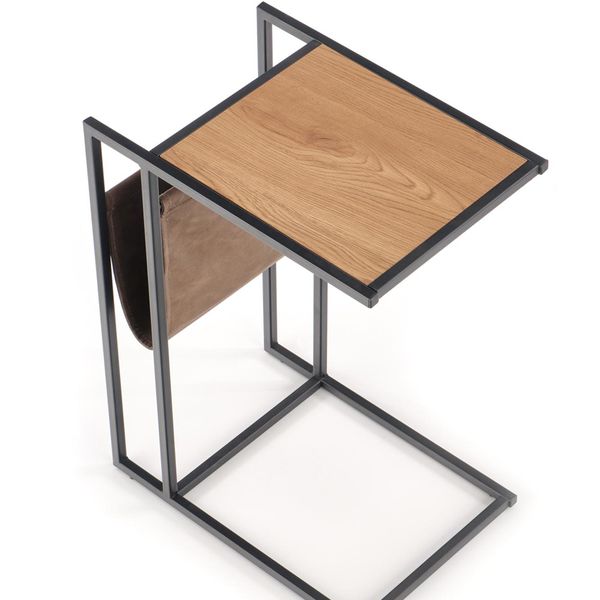 Príručný stolík Compact - dub zlatý / čierna