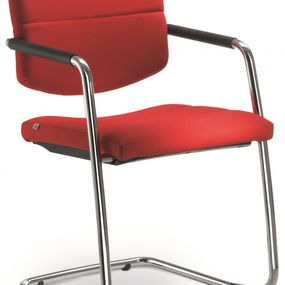 LD SEATING Konferenčná stolička LASER 683-KZ-N2, kostra efekt hliník
