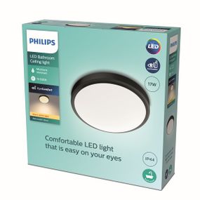 Philips 8719514326606 Doris CL257 stropné svietidlo LED D313mm 17W/1500lm 2700K IP44 čierna