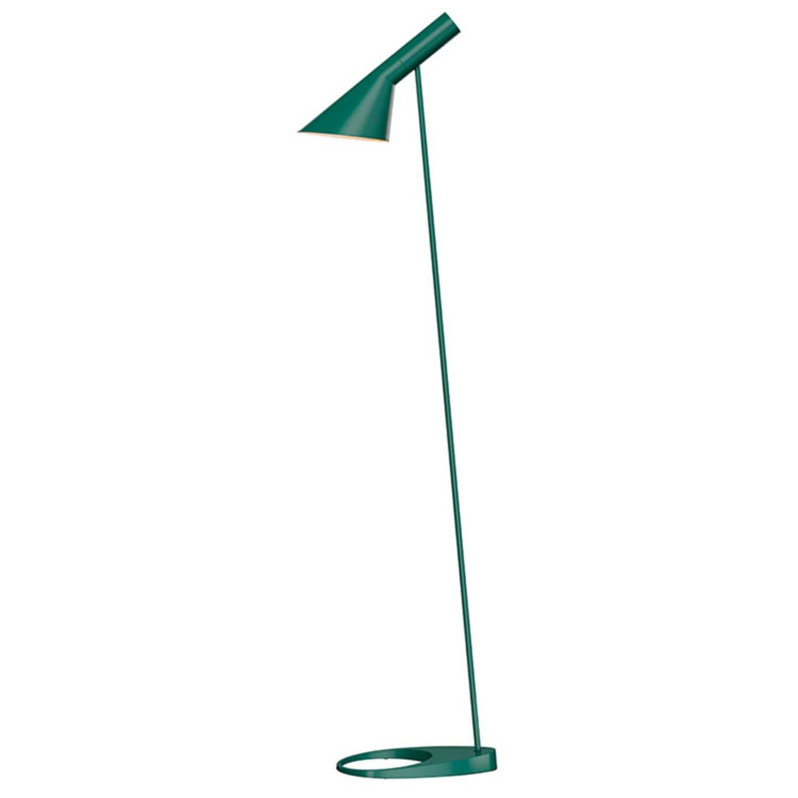 Louis Poulsen AJ - stojaca lampa, tmavozelená, Obývacia izba / jedáleň, oceľ, zinkový tlakový odliatok, E27, 20W, L: 17.8 cm, K: 130cm