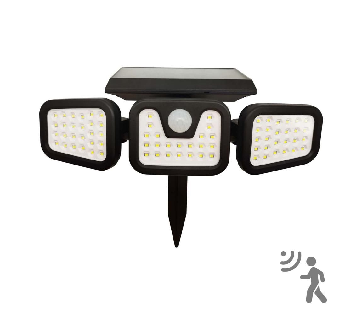 LED Solárny reflektor so senzorom TRIO LED/0,6W/3,7V IP44