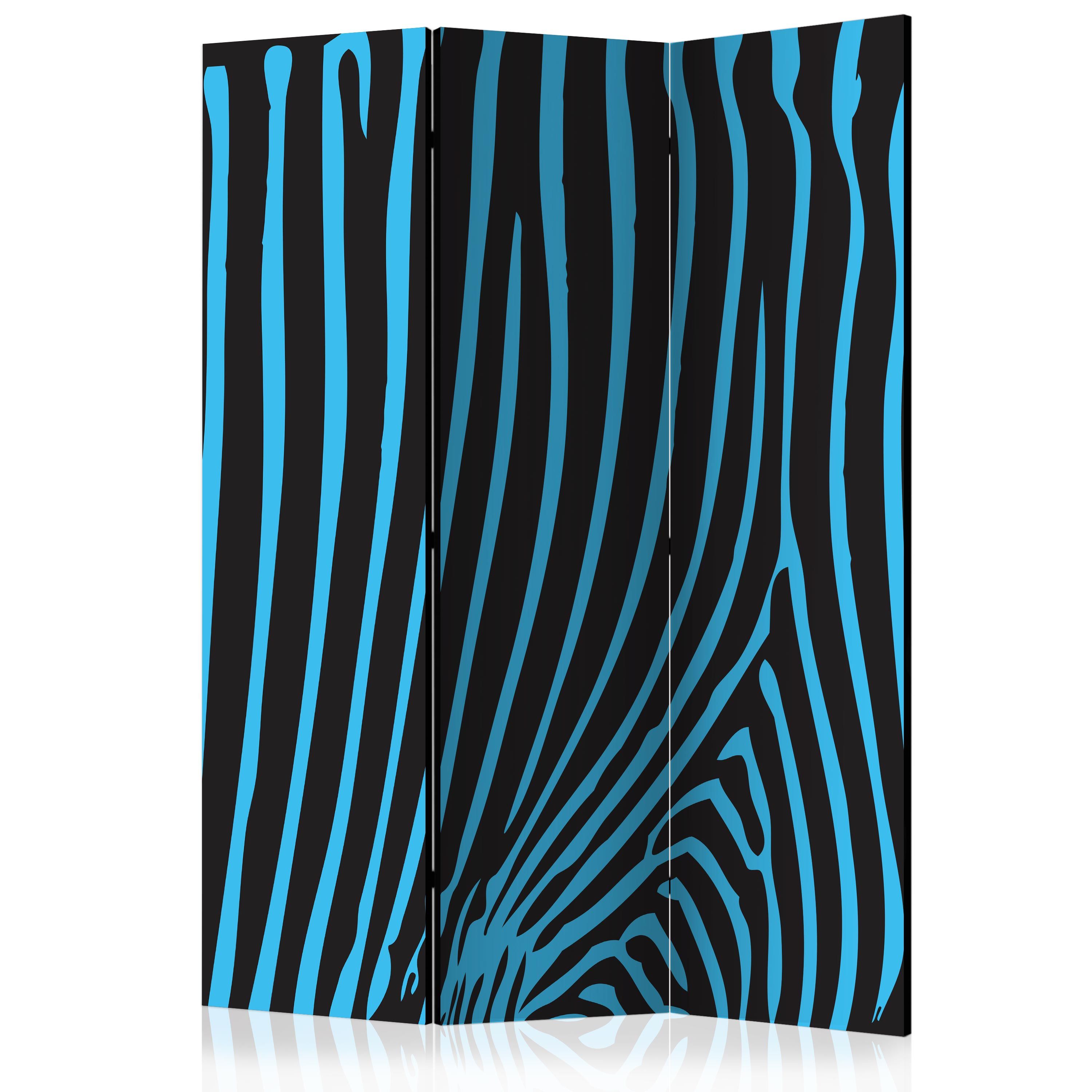 Artgeist Paraván - Zebra pattern (turquoise) [Room Dividers]