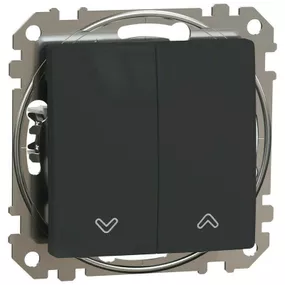Tlačítko žaluziové řazení 1/0+1/0 s blokací Schneider Sedna Design antracit