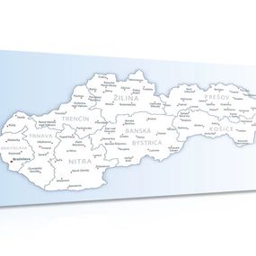 Obraz na korku mapa Slovenska - 100x50  transparent