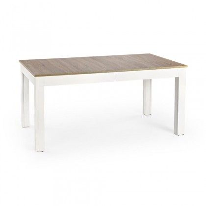 Jedálenský stôl Selyn rozkladací 160-300x90 cm (dub, biela)