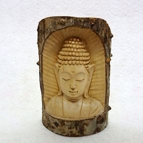Soška Budha,20 cm, exotické drevo, ručná práca
