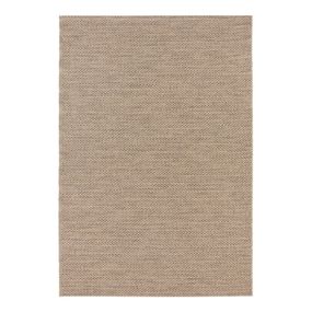 Hnedý koberec vhodný aj do e×teriéru Elle Decoration Brave Caen, 80 × 150 cm