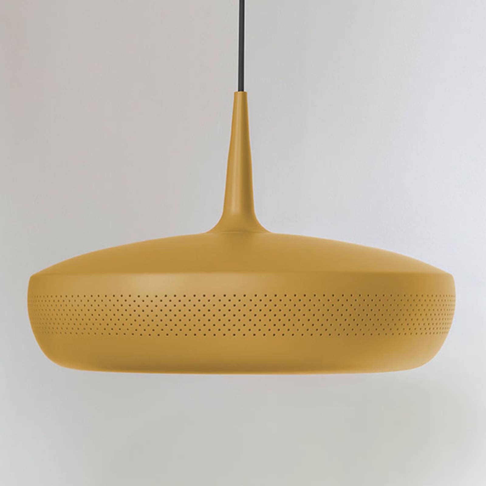 UMAGE Clava Dine závesná lampa v žltej, Obývacia izba / jedáleň, hliník, E27, 15W, K: 28cm