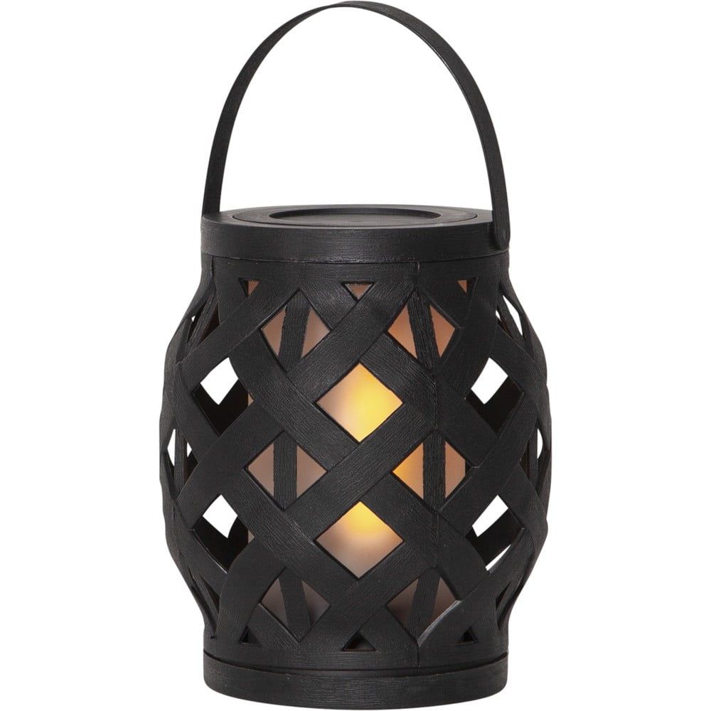 Čierny lampáš Star Trading Flame Lantern, výška 16 cm